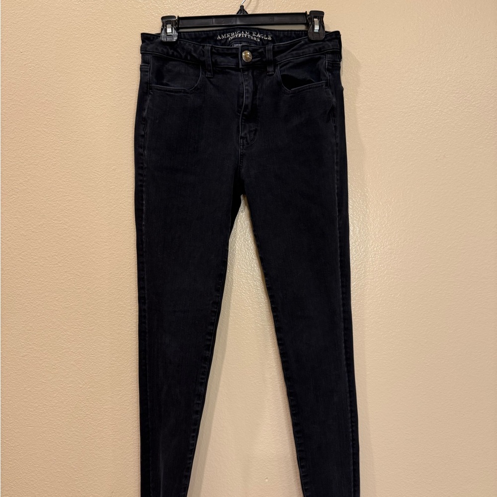American Eagle Outfitters Women's Black Skinny Jeans | Size 8 Long